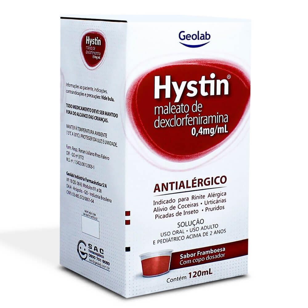 HYSTIN 0,40MG COM 120ML